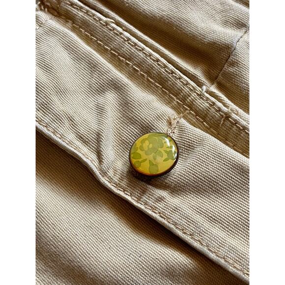 AMERICAN EAGLE Stretch Yellow Button-Fly Cotton Shorts Womens sz 8 - Picture 6 of 12